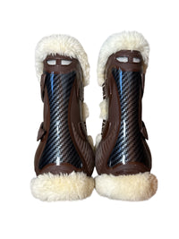 Veredus Carbon Gel Vento Fleece Front Boots - Brown / Size Large