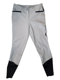 Equiline Women's Cepik Full Grip Breeches - Sleet Grey / Size IT 44 (US 28)