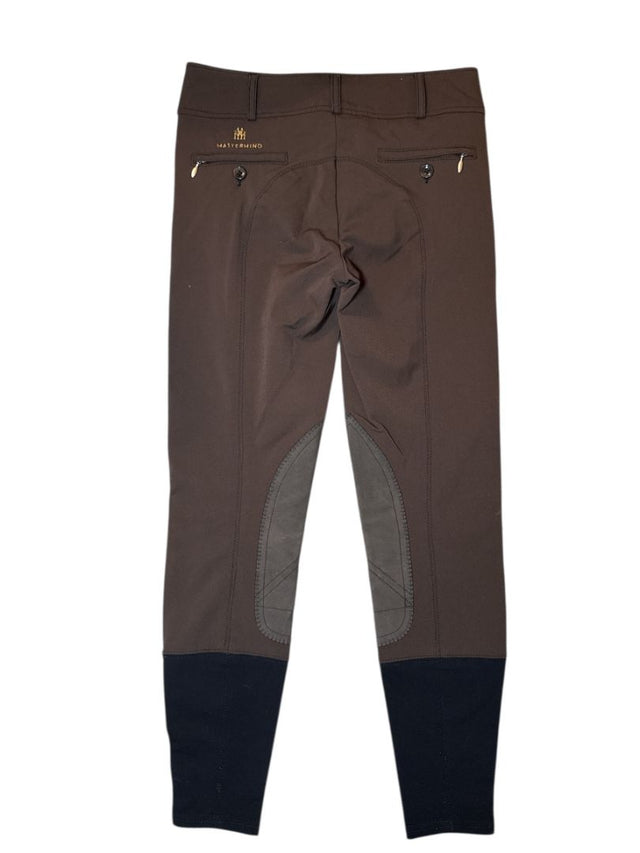 Mastermind Mindy Knee Patch Breeches -  Brown / Size US 24