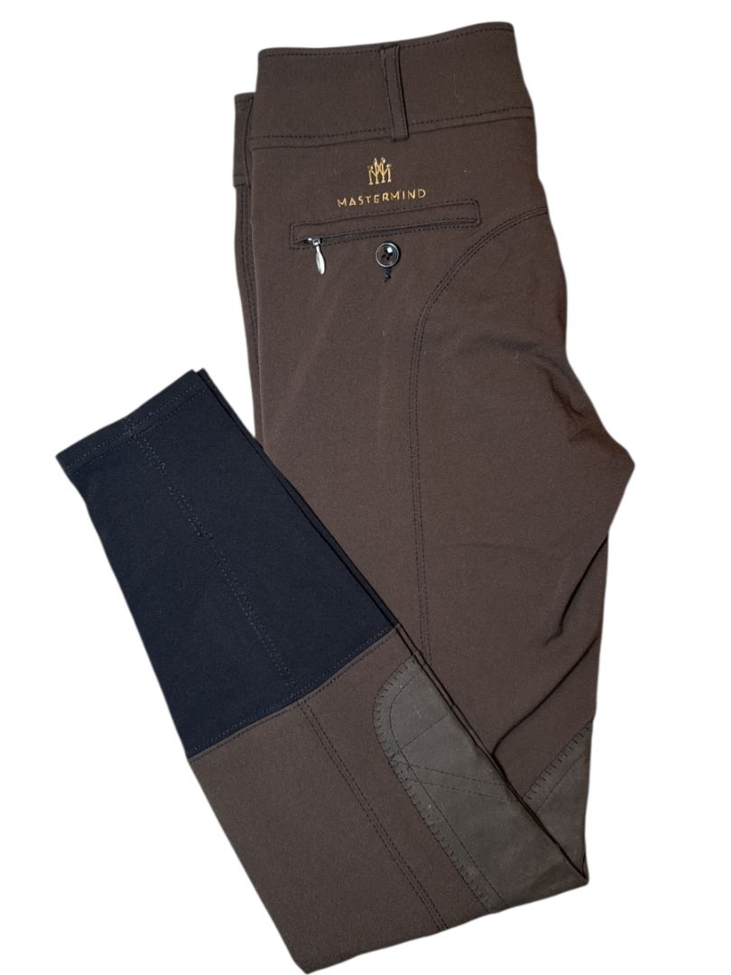 Mastermind Mindy Knee Patch Breeches -  Brown / Size US 24