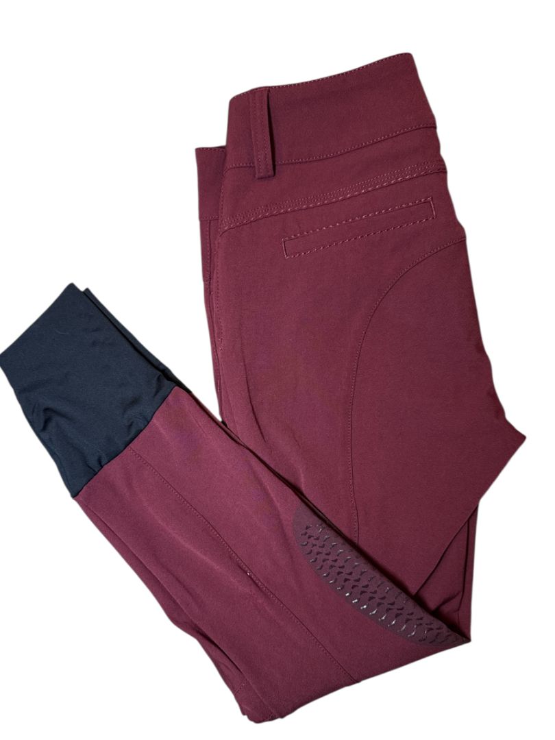 Animo Women's Naspre Knee Grip Breeches - Burgundy / Size IT 42 (US 28)