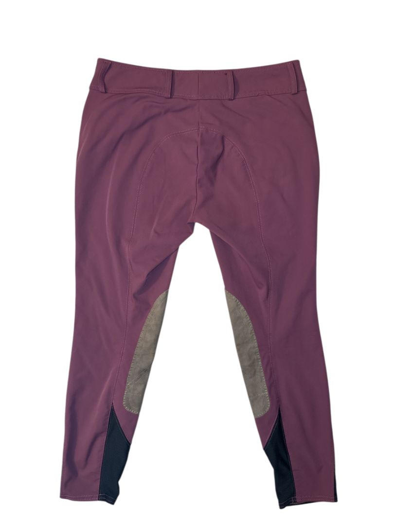 RJ Classics Gulf Knee Patch Breeches - Mixed Berry / Pink / Size US 28