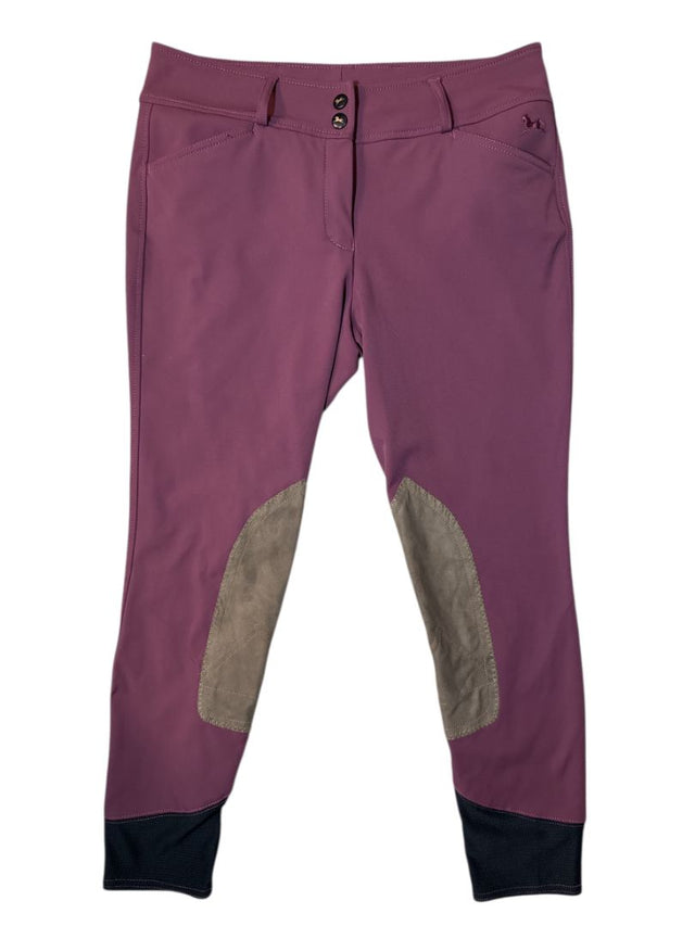 RJ Classics Gulf Knee Patch Breeches - Mixed Berry / Pink / Size US 28