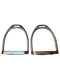 Centaur Traditional Fillis Stirrups Irons with Grated Pads - 4 3/4"