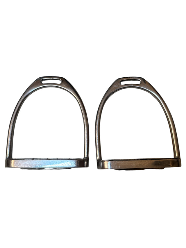 Centaur Traditional Fillis Stirrups Irons with Grated Pads - 4 3/4"