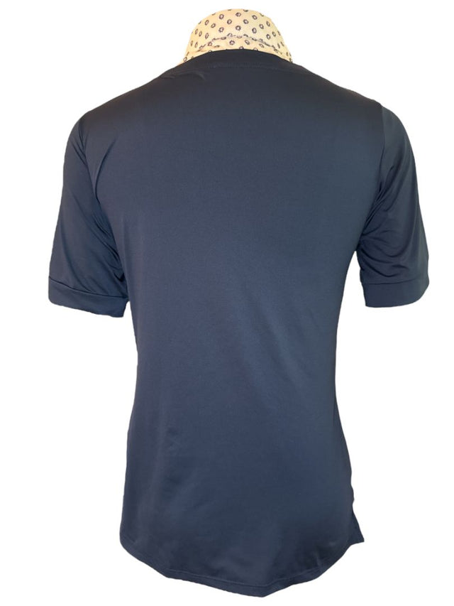 Callidae Practice Shirt Floral Collar - Navy / Size Small
