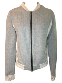 Two Bits Equestrian Herringbone Jacket - Grey & Cream / Size 0 Small