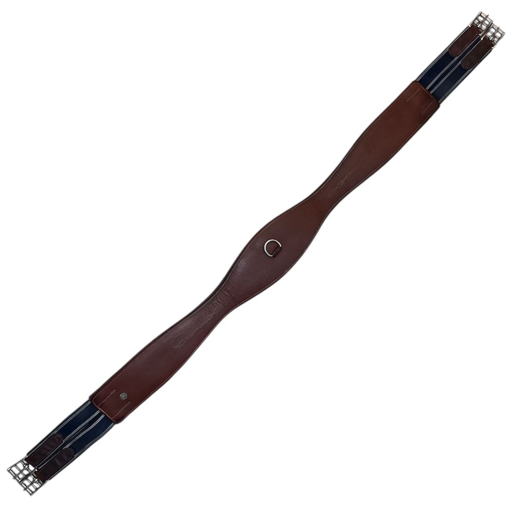 Dover Saddlery Fancy Stitched Girth - Oakbark Brown / Size 54"