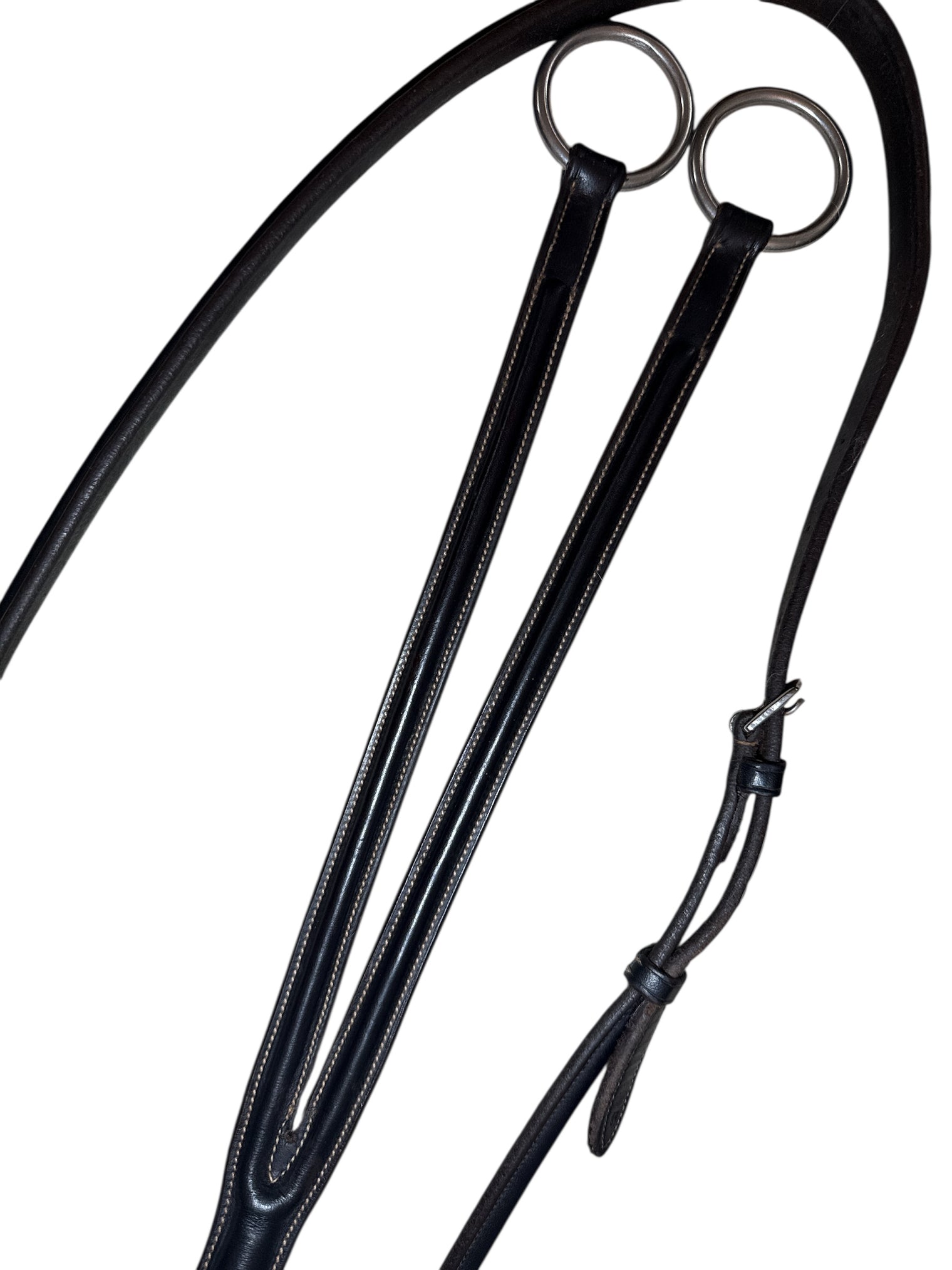 Pessoa Plain Raised Leather Running Martingale - Dark Brown / Full Size