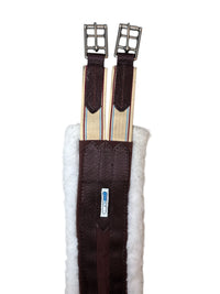 Lettia Fleece-Lined CoolMax Girth - Brown / Size 48"