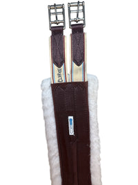 Lettia Fleece-Lined CoolMax Pony Girth - Brown / Size 38"