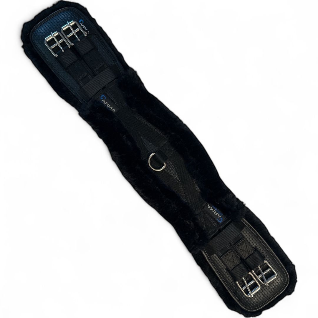 Shires Arma Performance SupaFleece Anatomic Dressage Girth - Black / Size 24"