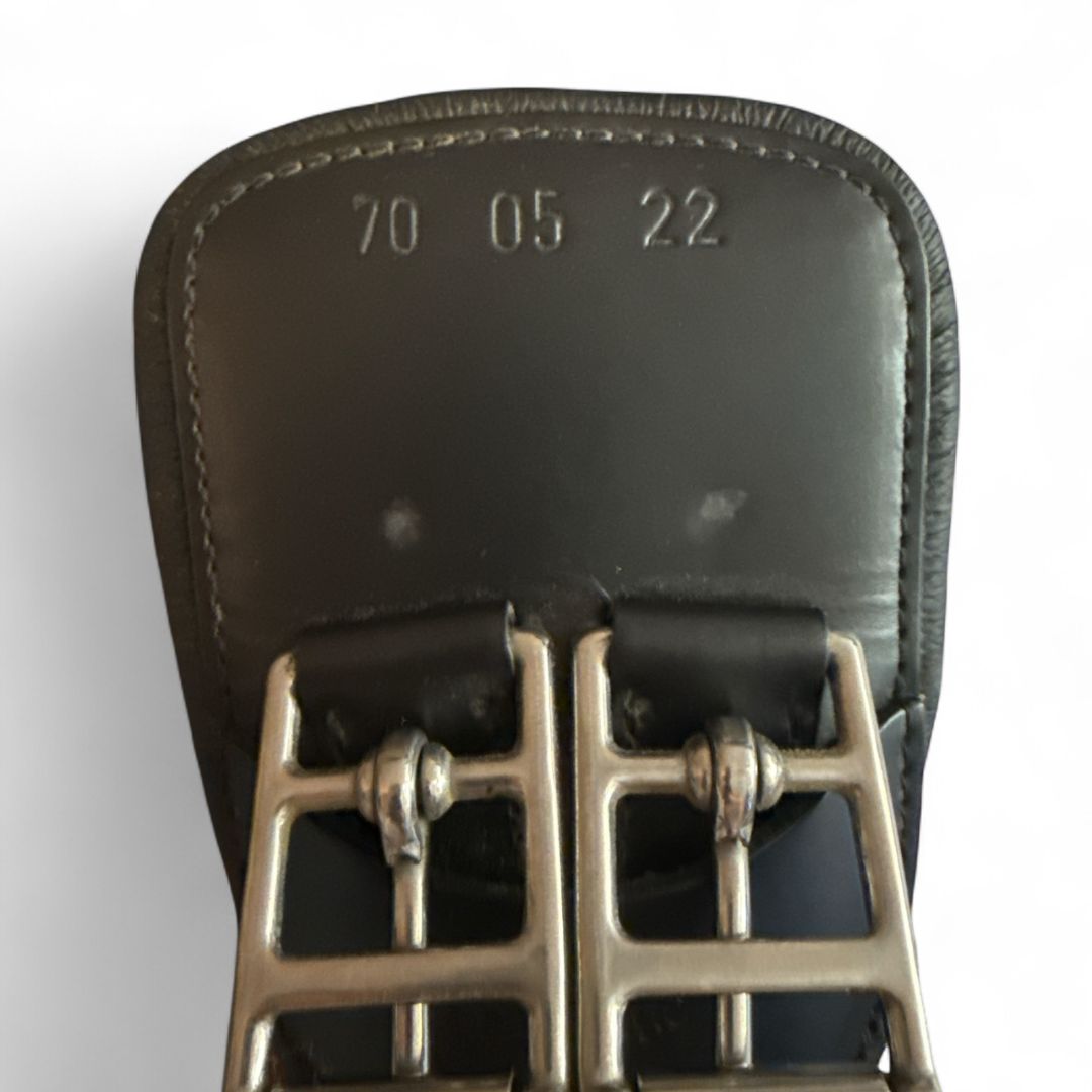 Prestige Italia Double Crossed Elastic Dressage Girth - Black / Size 70 CM / 22”
