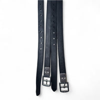 Bates Luxe Stirrup Leathers - Black / Size 157 - 58"