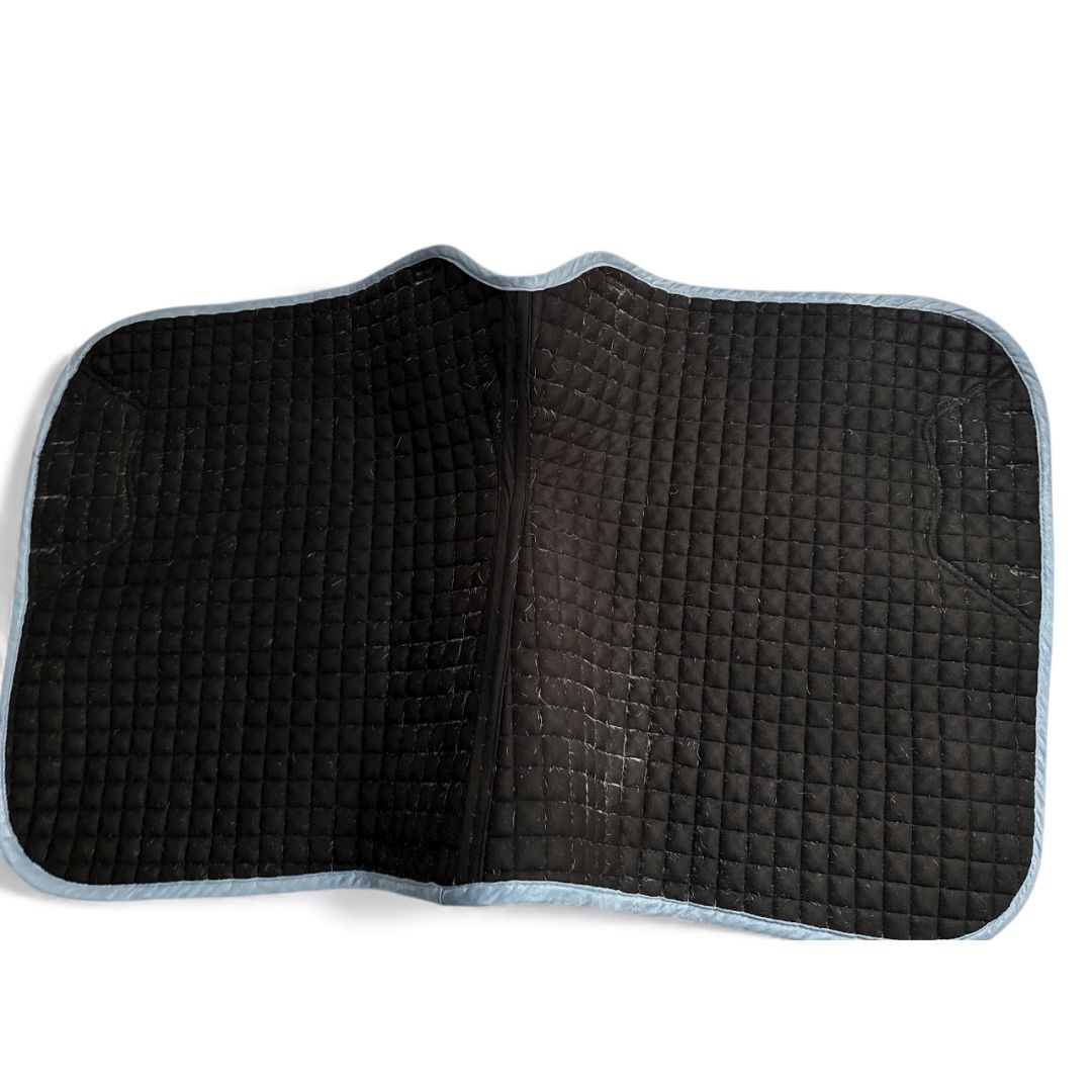 LeMieux Suede Dressage Square Saddle Pad - Ice Blue / Size Large