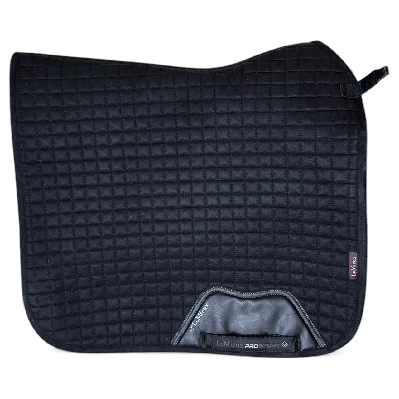 LeMieux Suede Dressage Square Saddle Pad - Black / Size Large
