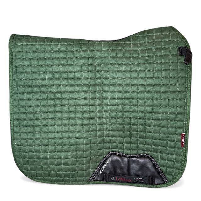 LeMieux Suede Dressage Square Saddle Pad - Green / Size Large
