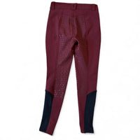 Kerrits Women's Three-Season Tailored Fleece Full Seat Breeches - Sangria / Burgundy - Size Small