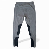 The Tailored Sportsman Sock Bottom Breech (Style 1927) Pewter Grey / Black Knee Patch - Size US 26