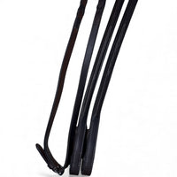 Pessoa Pro Fancy-Stitched Wide Nose Bridle with Reins -Dark Brown / Full Size