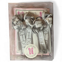 Bows To The Shows - Grey White Silver Bits   NEW