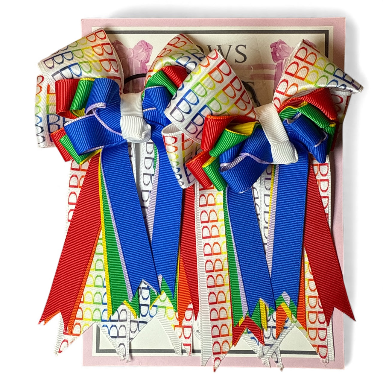 Bows To The Shows - Colorful Rainbow Stirrups    NEW