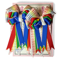 Bows To The Shows - Colorful Rainbow Stirrups    NEW