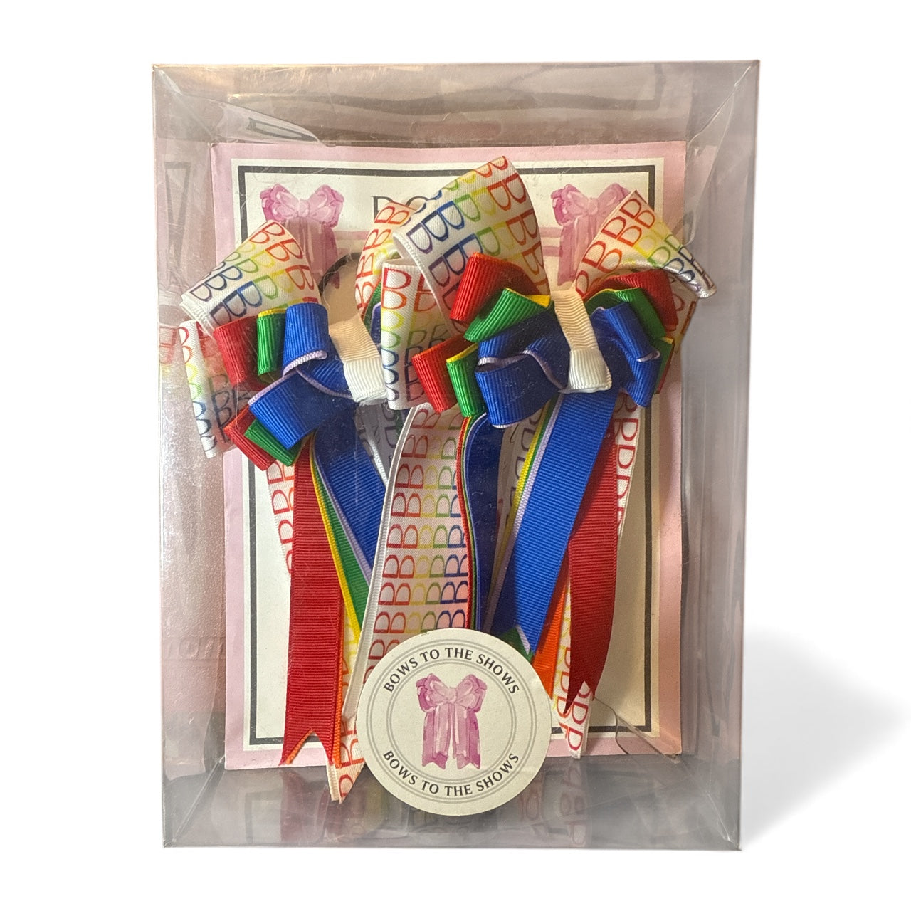 Bows To The Shows - Colorful Rainbow Stirrups    NEW