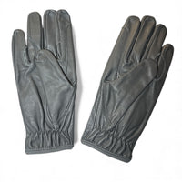 Clovis Classic Leather Le Croc Riding Gloves -  Gris Grey - Size 7/8 NEW