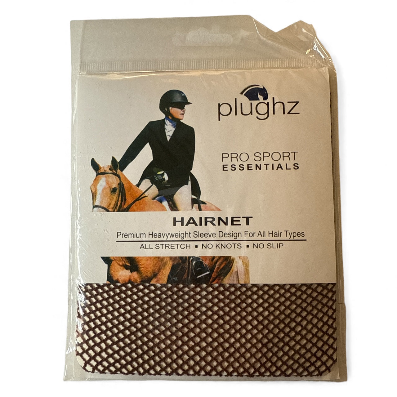 Plughz ProSport Essential Hair Net - Dark Brown  NEW