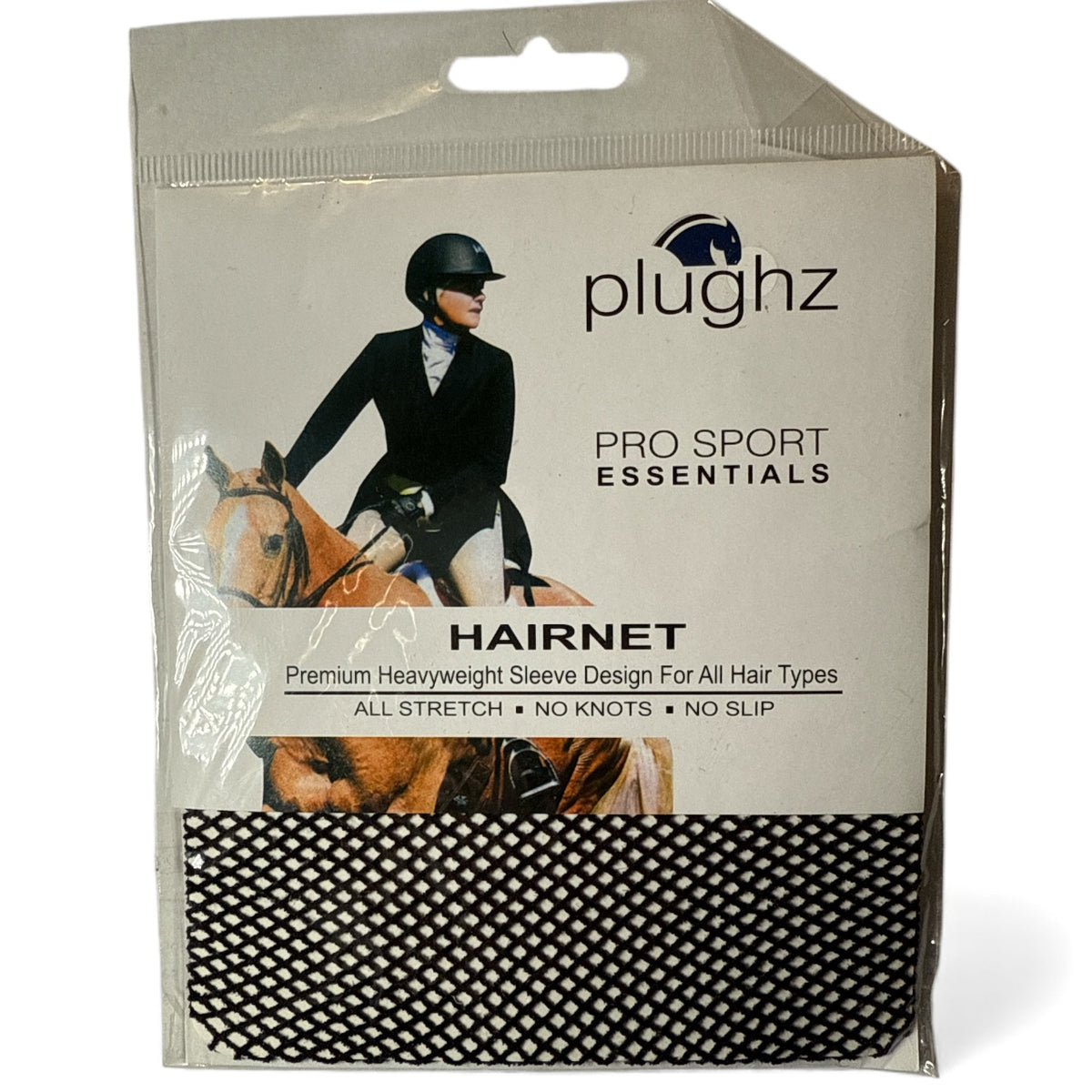 Plughz ProSport Essential Hair Net - Black  NEW