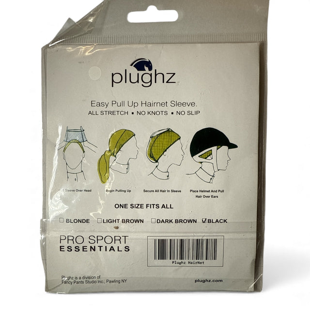 Plughz ProSport Essential Hair Net - Black  NEW