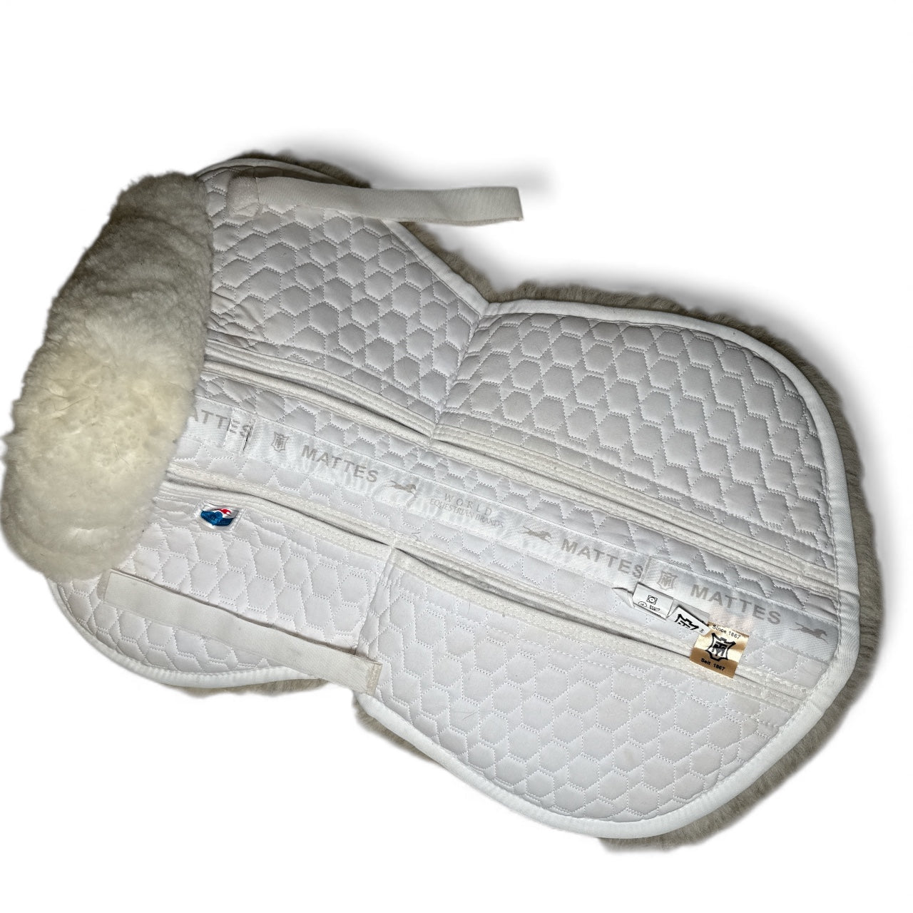 Mattes Sheepskin Correction All Purpose Half Pad - White / Size Medium