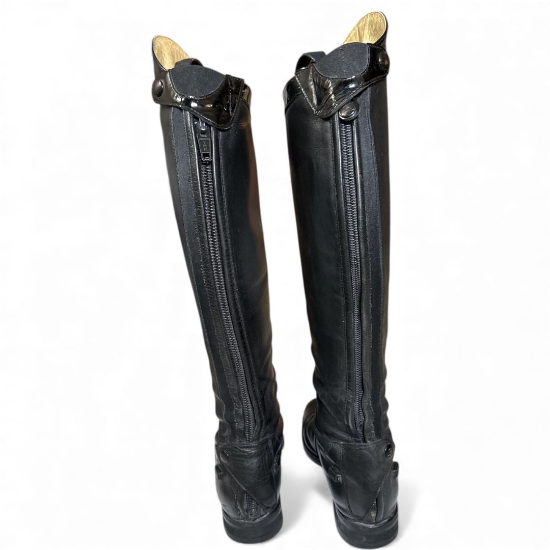 Tucci Special Design Tall Dress Boots - Black / Size EU 38 (US 7.5)