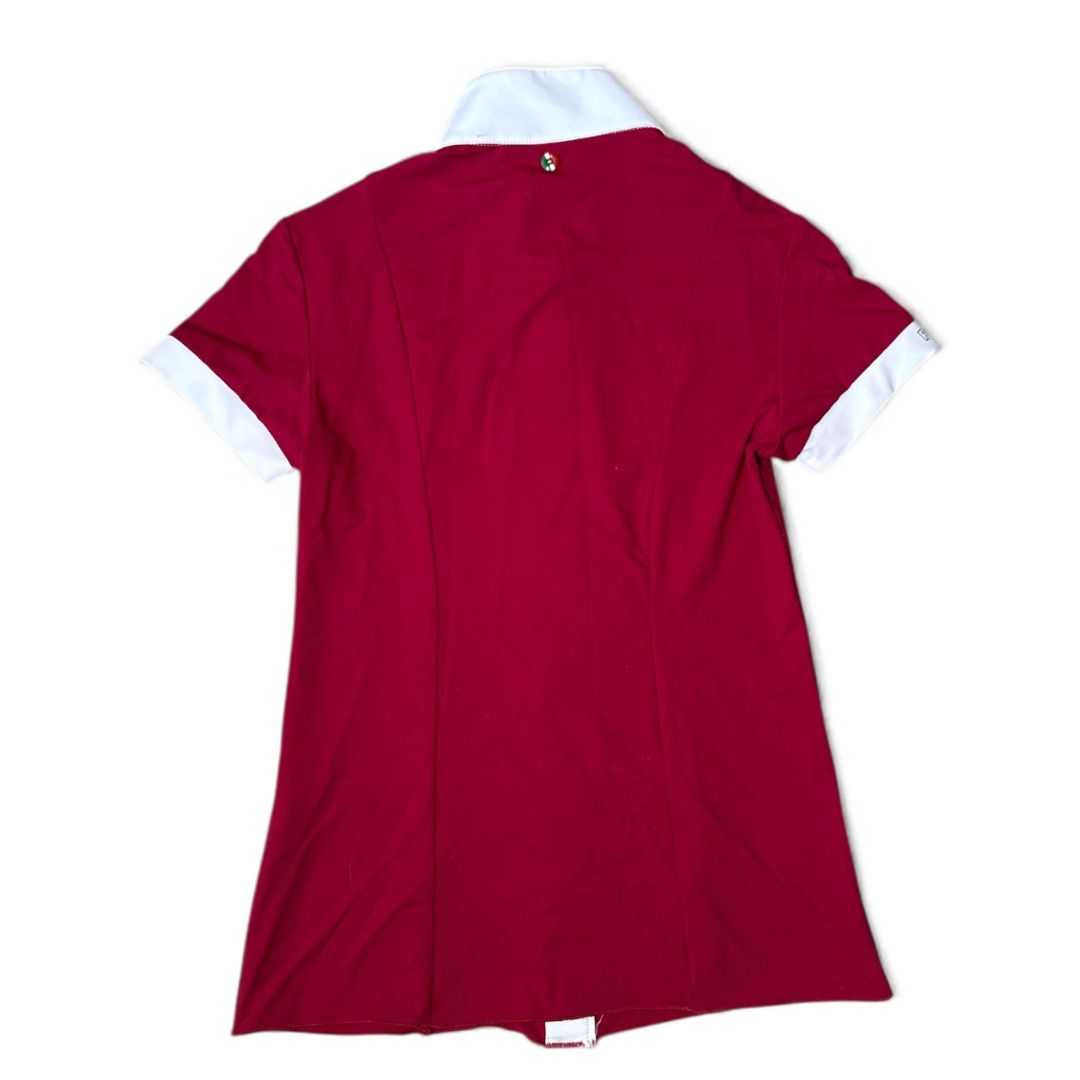 For Horses  Arietta Girl's Show Shirt - Rasberry / Size Youth 10