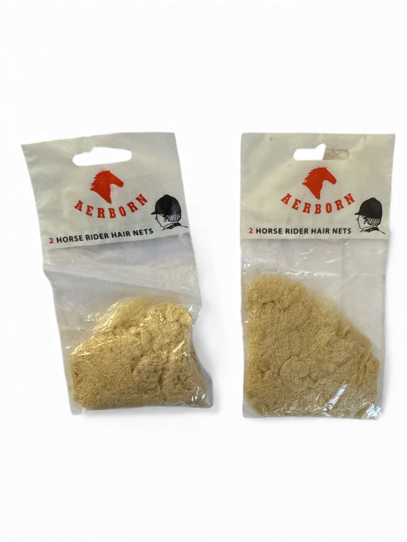 Aerborn Rider Hair Nets - Blonde / Pack of 2  NEW