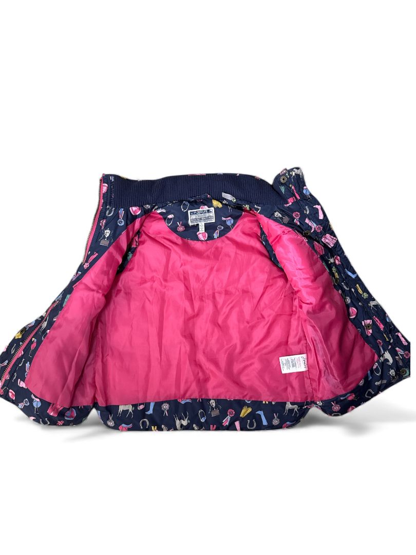 Joules Girl's Horse Theme Puffer Vest - Navy / Size Youth 5