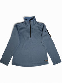 Kerrits Kids Fleece Quarter Zip Top - Blue Grey / Size Medium Youth