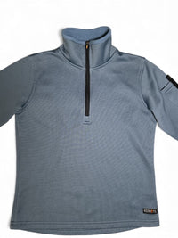 Kerrits Kids Fleece Quarter Zip Top - Blue Grey / Size Medium Youth