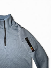 Kerrits Kids Fleece Quarter Zip Top - Blue Grey / Size Medium Youth