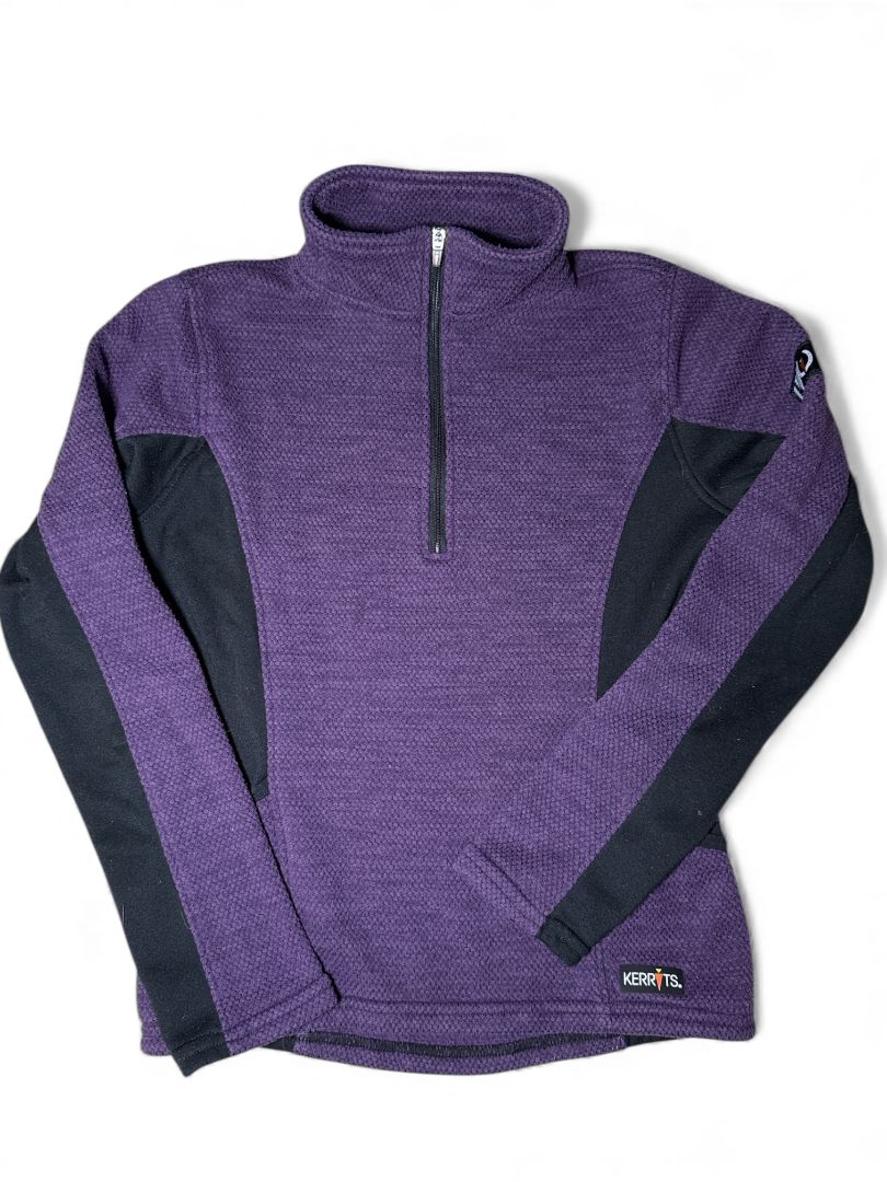 Kerrits Kids Fleece Quarter Zip Top - Purple / Size Medium Youth