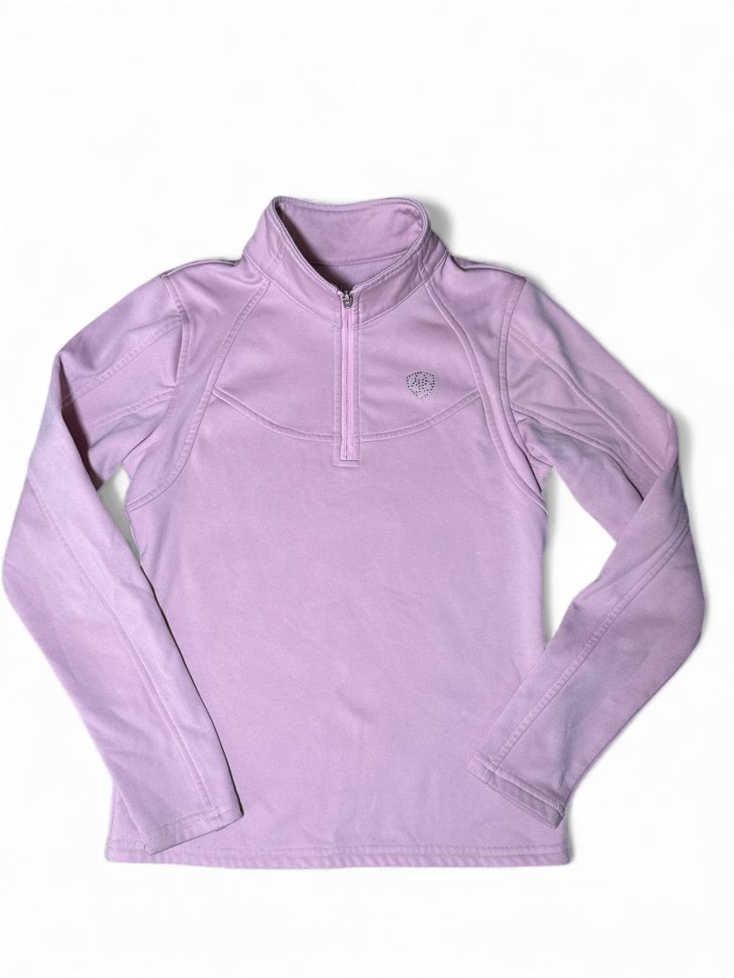 Ariat Kids Tek Cold Series 1/4 Zip Fleece - Pink / Size XS Youth