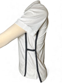 Hermes Sellier Women's H Stitch Polo Shirt - White / Size Small