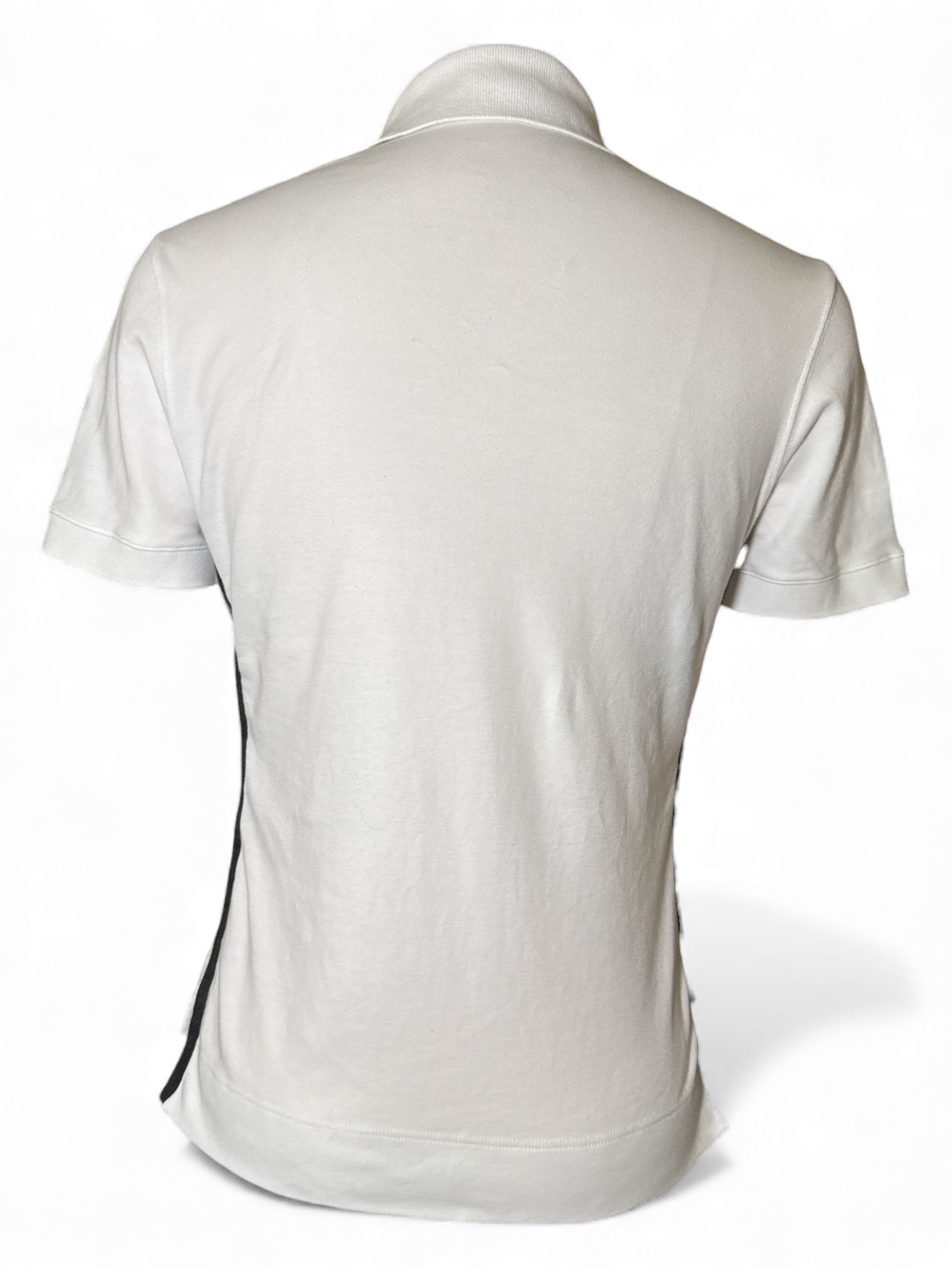 Hermes Sellier Women's H Stitch Polo Shirt - White / Size Small