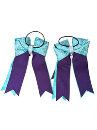 Belle & Bow Equestrian Show Bows - Purple Pony  NEW