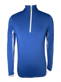 The Tailored Sportsman Women's IceFil Quarter-Zip Long Sleeve Sun Shirt - Blue / Size XS
