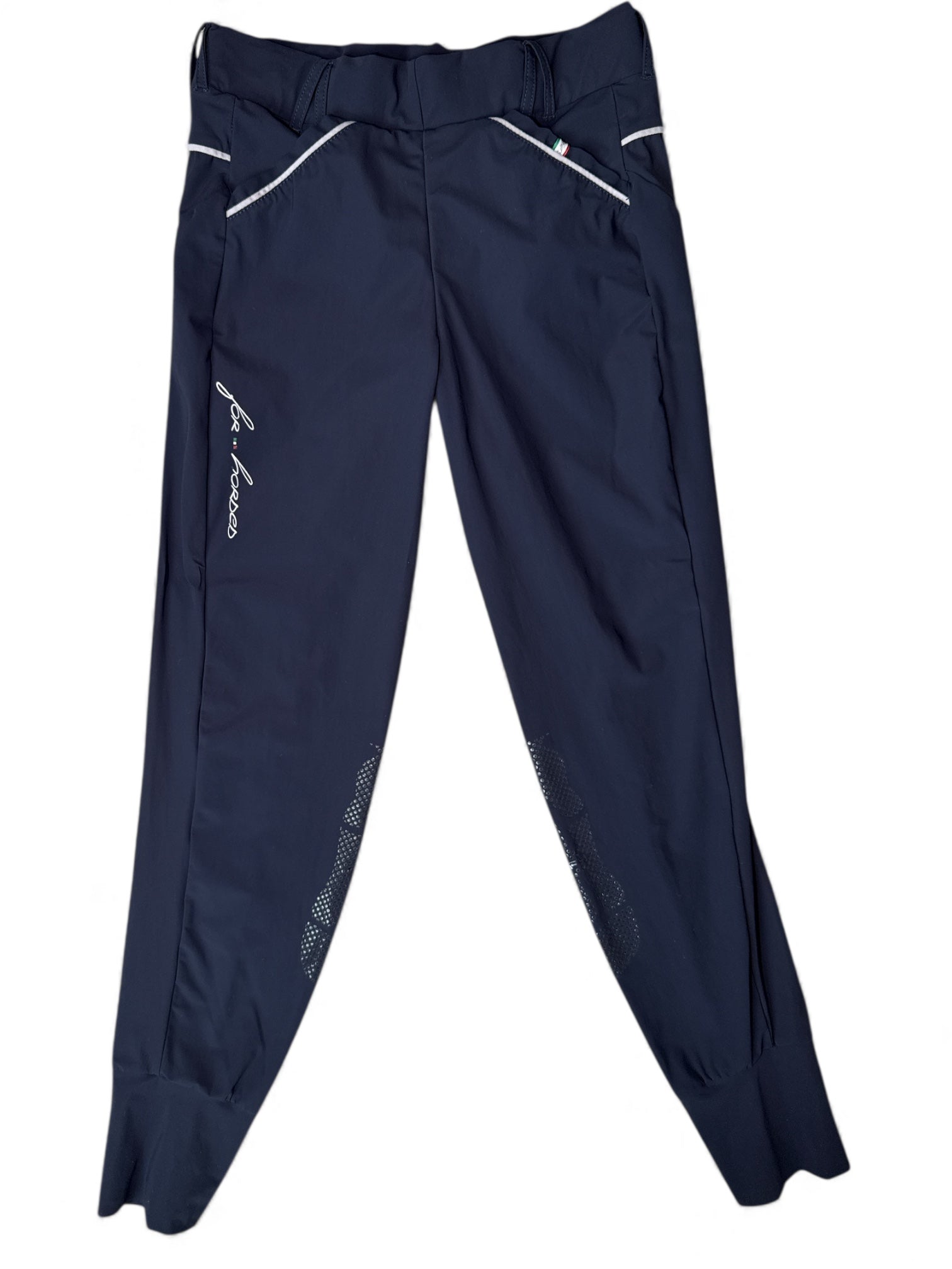 For Horses Athena Riding Knee Grip Leggings - Navy / Size Small
