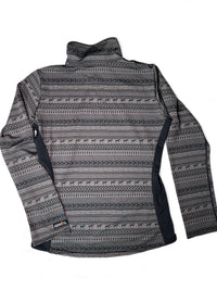 Kerrits Kids Quarter Zip Top - Brown Horse Print / Size Medium Youth