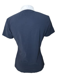 Cavalleria Toscana Women's Perforated Show Shirt - Black / Size Medium