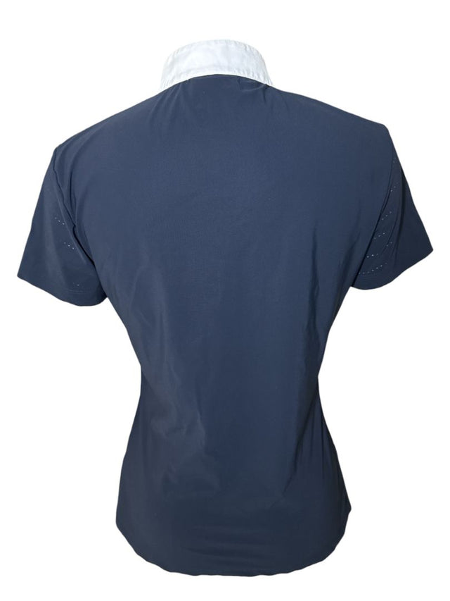 Cavalleria Toscana Women's Perforated Show Shirt - Black / Size Medium